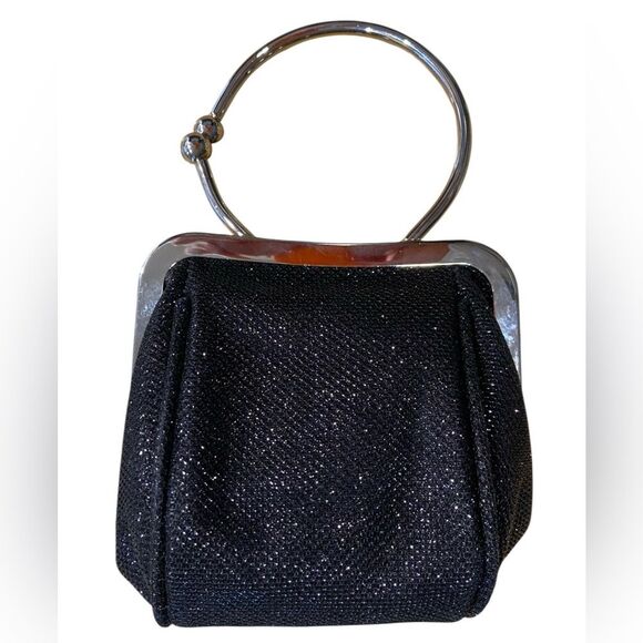 Rhinestone Mini Clutch Circle Handle Clasp Closure - Picture 2 of 6